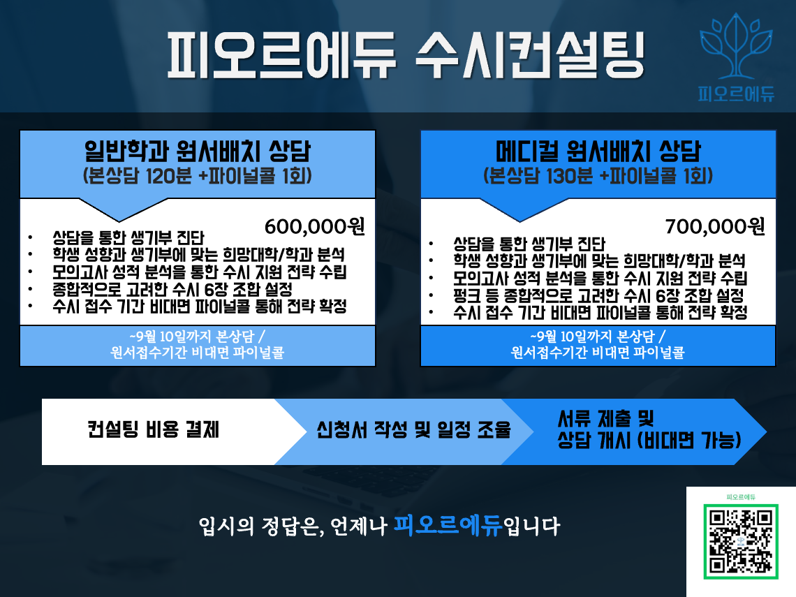 피오르 수시 컨설팅 상세내용